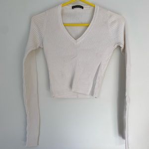 Ribbed long sleeve top
